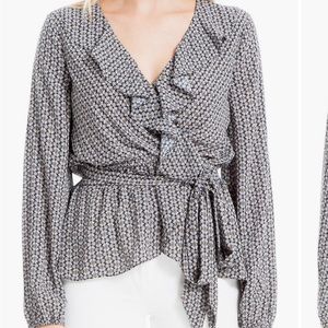 Ruffle peplum blouse